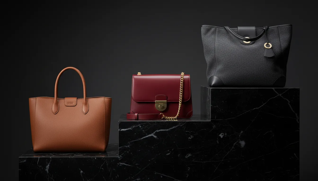 Luxury handbags organized by budget tier