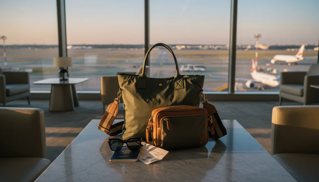 Luxury handbags for travel and airports
