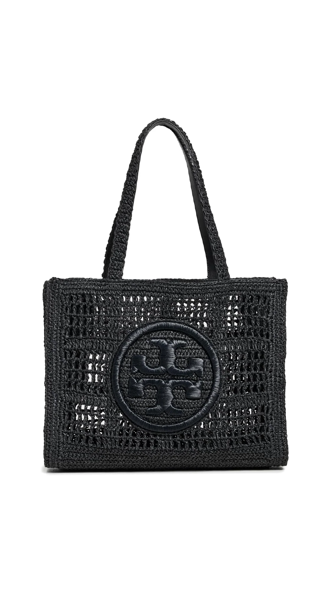 Tory Burch Women's Ella Hand Crocheted Small Tote, White, One Size