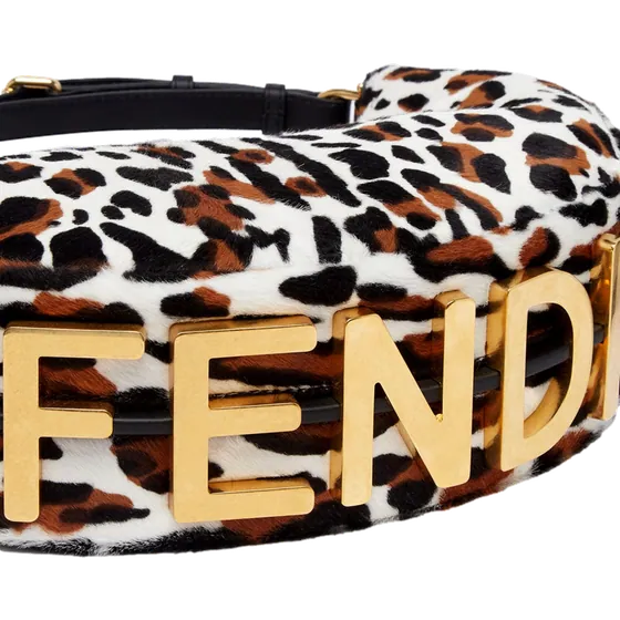 FENDI Fendigraphy Women’s Leopard Print Leather & Fur