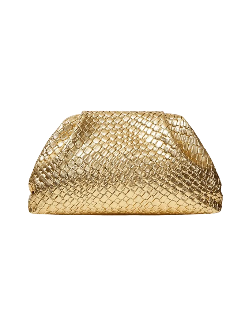 The dumpling clutch built for a seamless metallic look