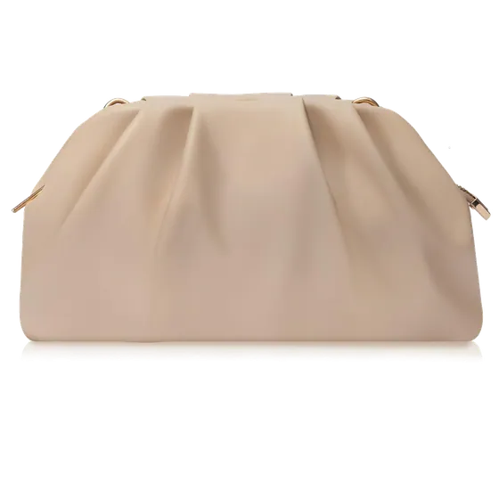 A pleated silhouette for readers who want texture over sparkle