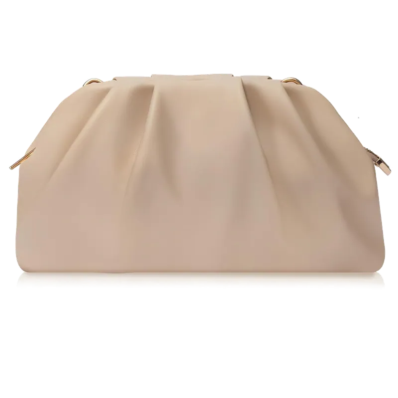 A pleated silhouette for readers who want texture over sparkle